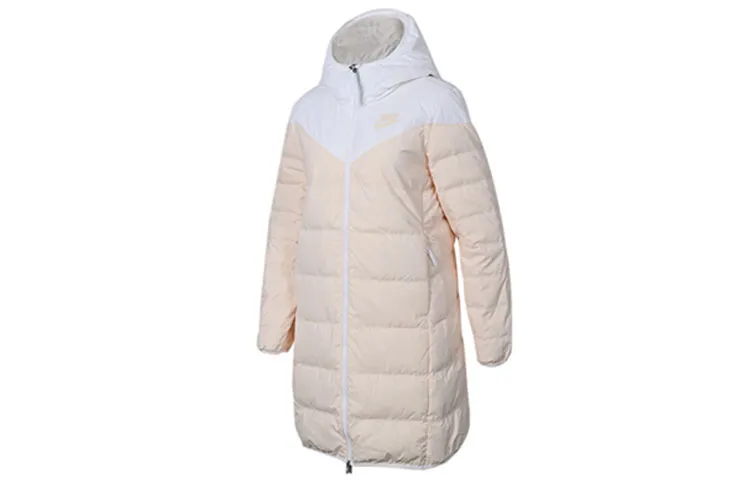 Nike Down Jackets Women's Ice Garnet Red Hooded Moderate