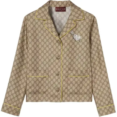 GUCCI Gg Silk Twill Shirt With Print