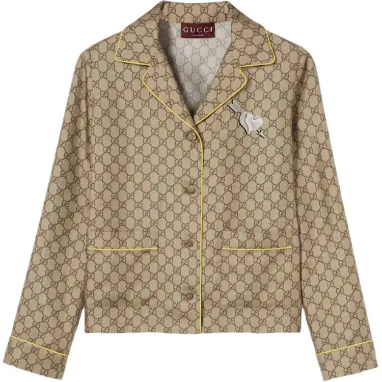 GUCCI Gg Silk Twill Shirt With Print