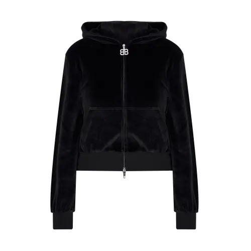 Balenciaga Handwritten Embellished Zip-front Hoodie