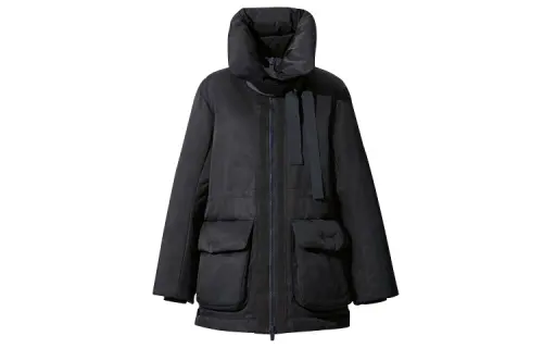UNIQLO Down Jackets Women's Navy Blue Stand Collar Moderate Other