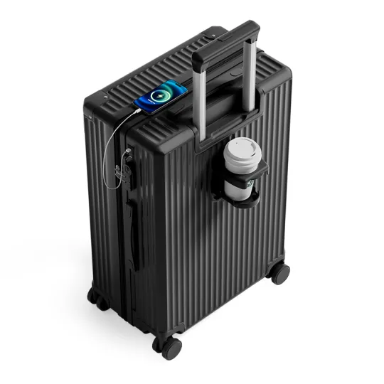 Lixiangzhuyi ABS+PC Material Luggage Travel Suitcase Lockable Trunk Box Unisex