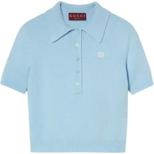GUCCI Wool Cashmere Polo Top