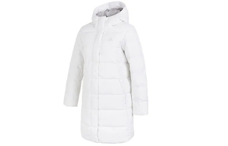 Adidas Down Jackets Women's White Hooded Moderate Other