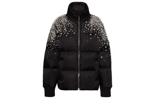 MIU MIU Down Jackets Women's Black Stand Collar Moderate Other