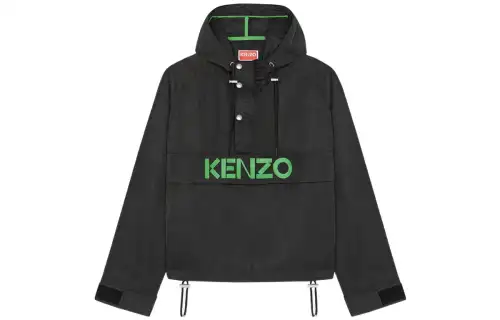KENZO Logo Printed Hooded Windbreaker