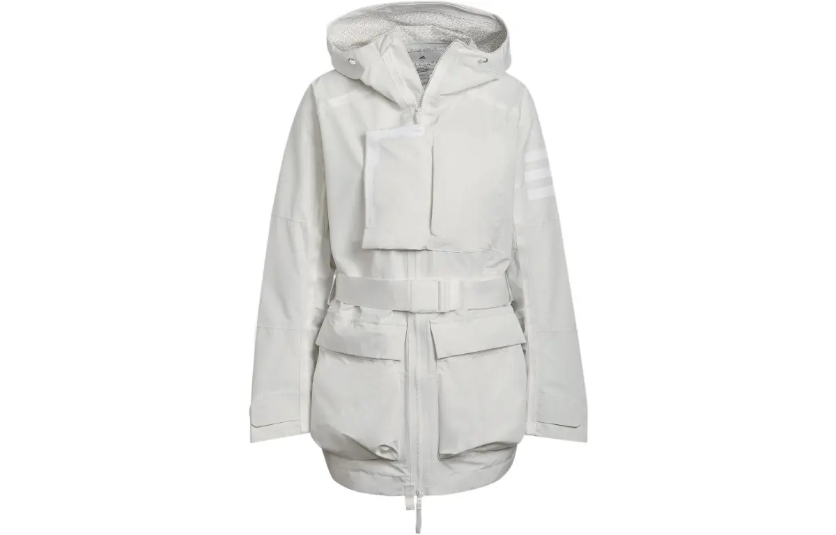 Adidas Jackets Women's Ecru Hooded Moderate Other