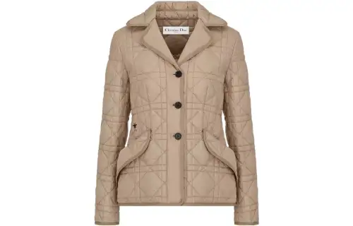 DIOR Quarterly New Products Jackets Women's Beige Lapel Moderate Other