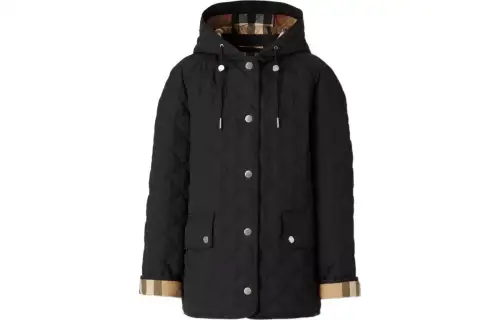 Burberry Quilt Down Hooded Jacket 'Black'