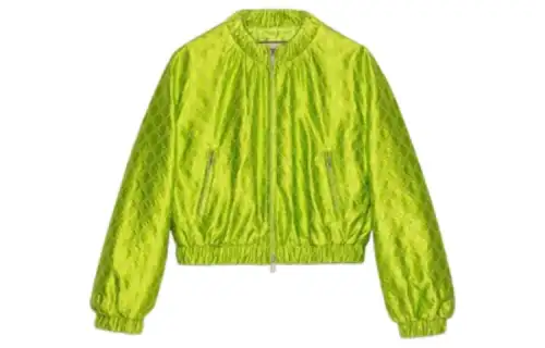 GUCCI Jackets Women's Emerald Green Crew Neck Moderate