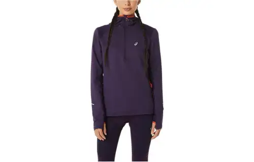 ASICS WINTER RUN Sweatshirts Women's Purple Stand Collar Moderate Regular
