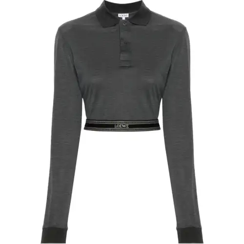 LOEWE Long Sleeved Cropped Polo