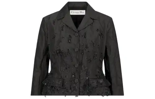 DIOR Fitted Jacket With Three Quarter Sleeves Jackets & Coats Women's Black