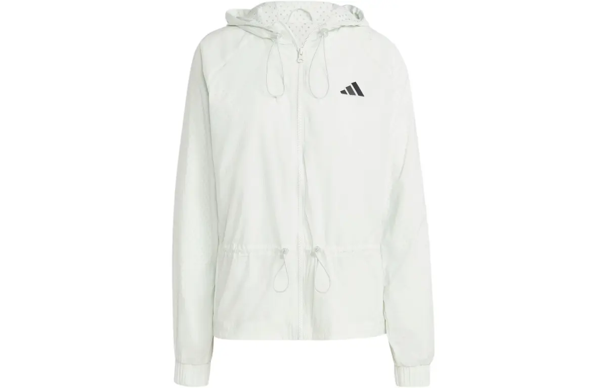 Adidas logo-appliqué perforated jacket