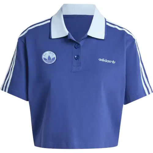 Adidas Originals LOOSE CROP Polo Shirt Women's Dark Blue