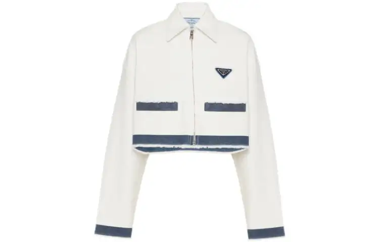 PRADA Jackets Women's White Lapel Moderate Other