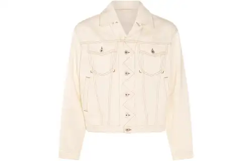KENZO Logo Embroidered Washed Denim Jacket