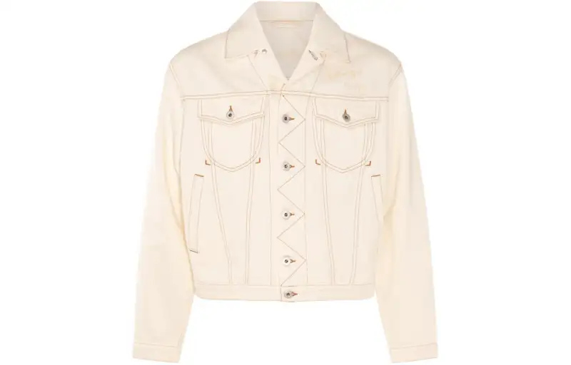 KENZO Logo Embroidered Washed Denim Jacket
