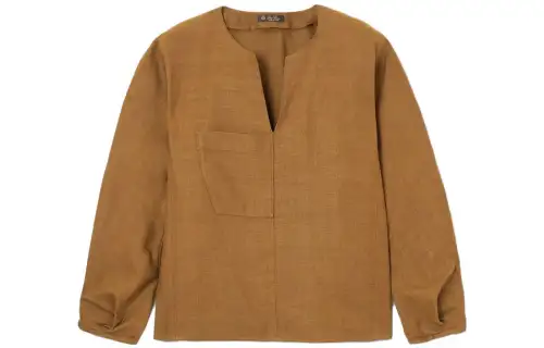 Loro Piana Shirts Women's Brown Crew Neck Moderate Other