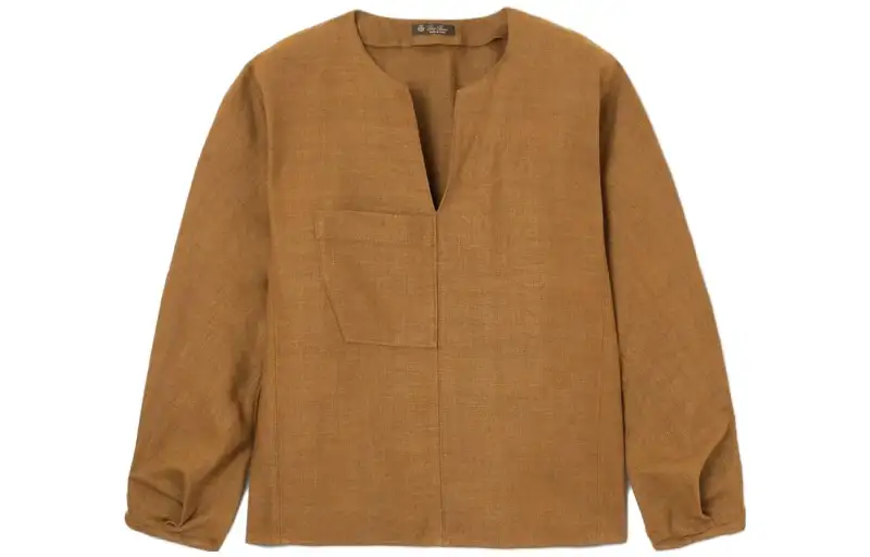 Loro Piana Shirts Women's Brown Crew Neck Moderate Other