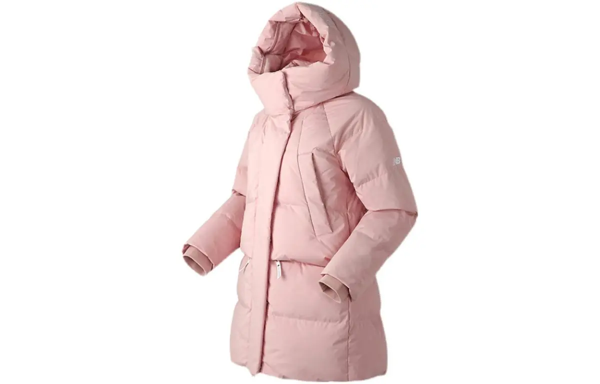 New Balance Down Jackets Women's Pink Hooded Moderate Other