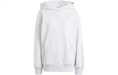 Adidas Originals Essential Premium Essentials Made To Be Remade Oversized Hoodie Sweatshirt Women's Light Gray