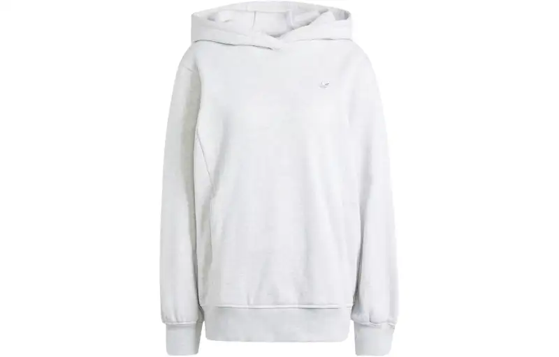 Adidas Originals Essential Premium Essentials Made To Be Remade Oversized Hoodie Sweatshirt Women's Light Gray