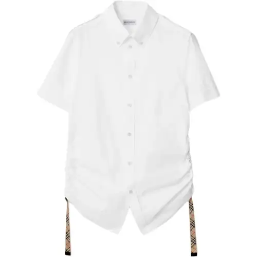 Burberry Shirts Women's White Lapel Moderate