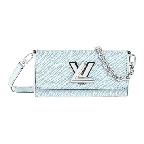 LOUIS VUITTON Twist West Leather Shoulder Bag, Crossbody Bag Women's Ice Blue