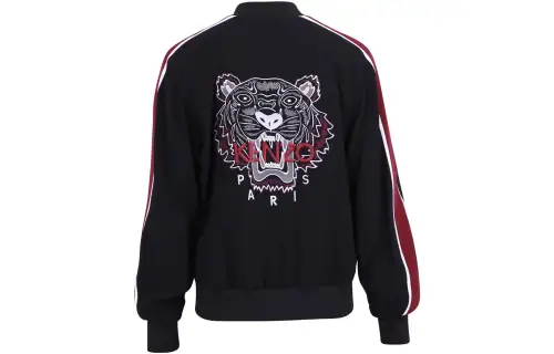KENZO Jackets Women's Black Baseball Collar Moderate Other