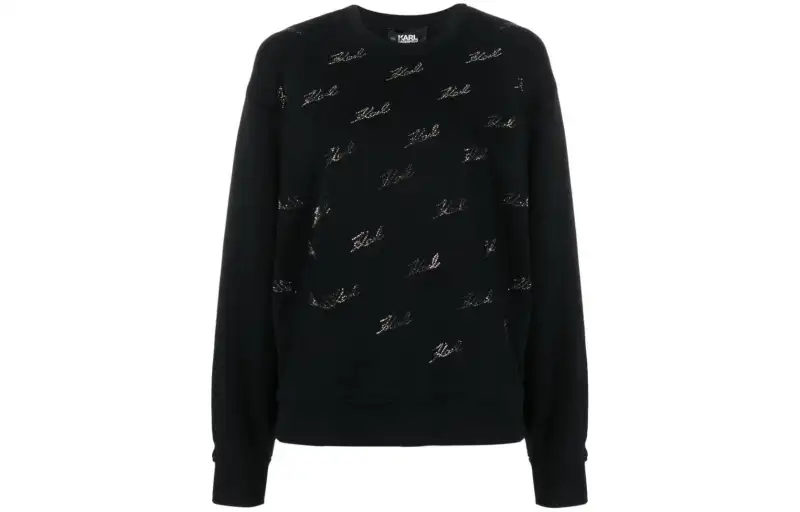 KARL LAGERFELD / Karl Lagerfeld Jeans Logo-embellished Cotton-blend Sweatshirt