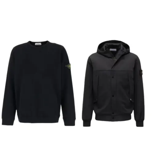 Stone Island Button-Up Hooded Jacket