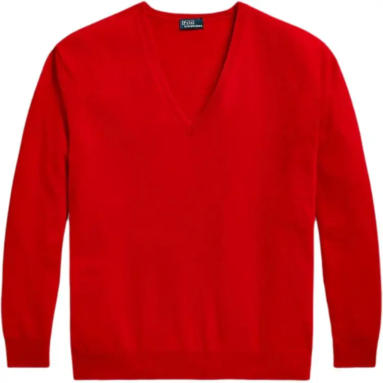 Polo Ralph Lauren Relaxed Fit Cashmere V Neck Sweater Cashmere Sweater Women's Red