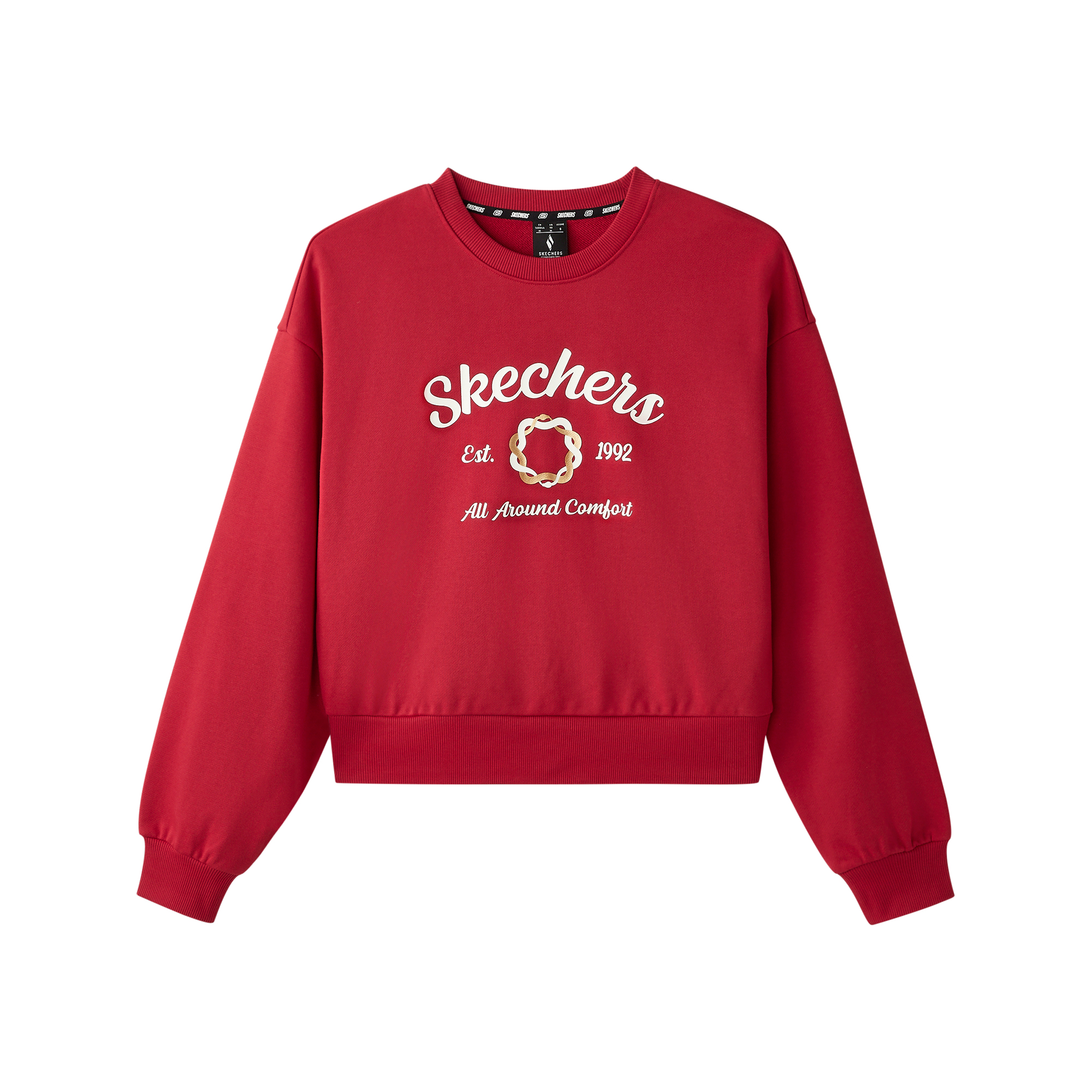 Женское худи Skechers Снежный фестиваль (малиновое)