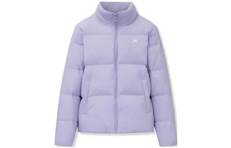 ANTA Life Collection Down Jackets Women's Purple Stand Collar Moderate Down Jacket