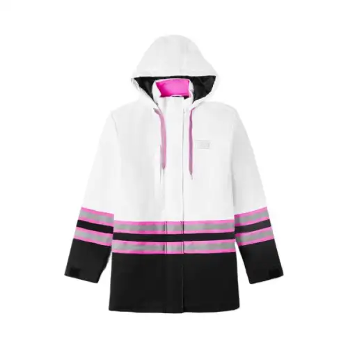 Vans Jackets Women's Black/White/Pink Hooded Thickened Other