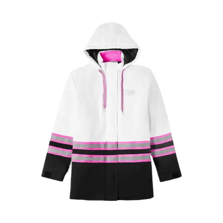 Vans Jackets Women's Black/White/Pink Hooded Thickened Other