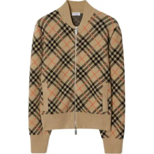 Burberry cashmere checkered cardigan