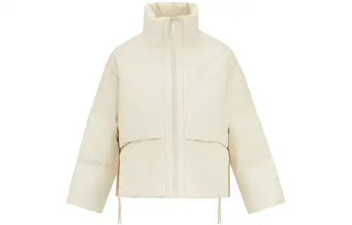 Reebok Down Jackets Women's White Stand Collar Moderate Down Jacket
