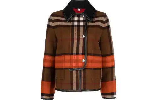 Burberry Jackets Women's Brown Lapel Moderate Other