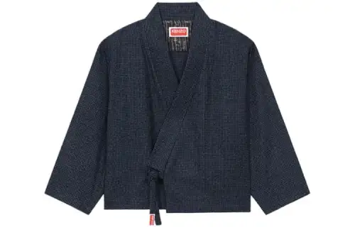 KENZO Jackets Women's Midnight Blue V Neck Moderate Other