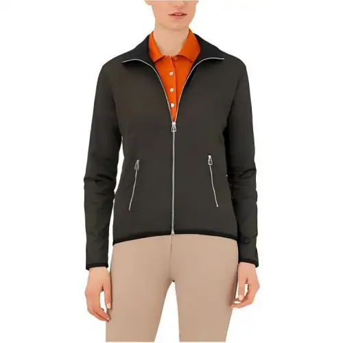 HERMES Jackets Women's Green Lapel Moderate Other