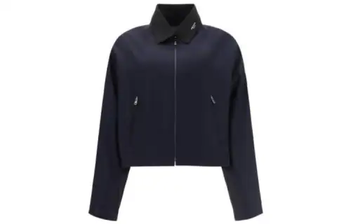 PRADA Jackets Women's Blue Lapel Moderate