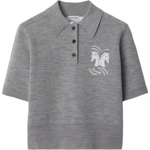Burberry Polo Shirt Women's Gray