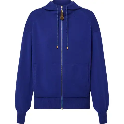 Lv Cashmere Zip Up Hoodie