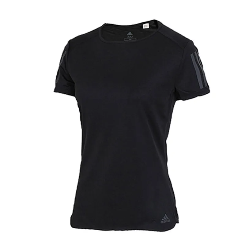 Adidas T-Shirts Women's Black Crew Neck Moderate Nipped-in Waist