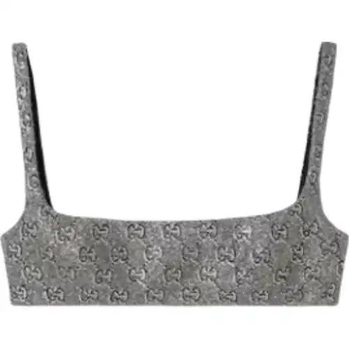GUCCI Camisoles Women's Gray Square Collar Moderate Other