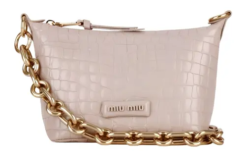 MIU MIU Leather Crossbody Bag, Shoulder Bag Women's Pink