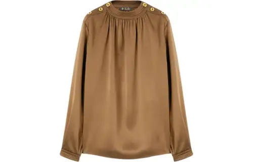 Loro Piana Shirts Women's Brown Half Turtleneck Moderate Other