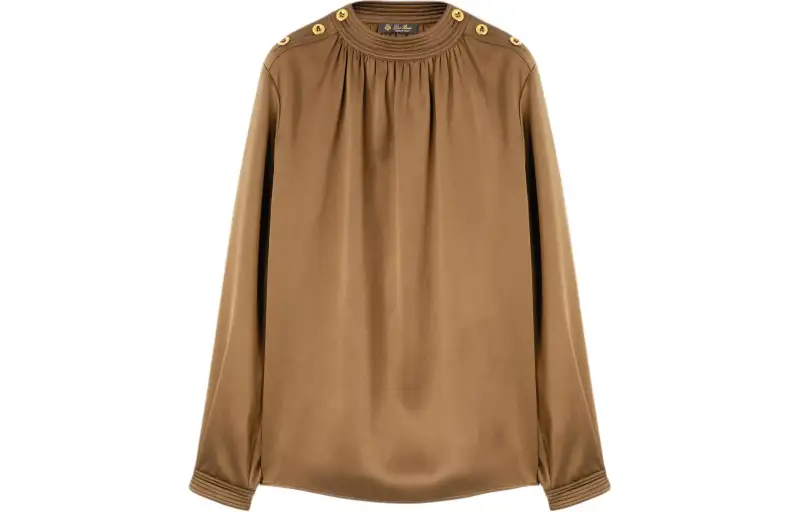 Loro Piana Shirts Women's Brown Half Turtleneck Moderate Other